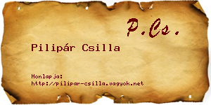 Pilipár Csilla névjegykártya